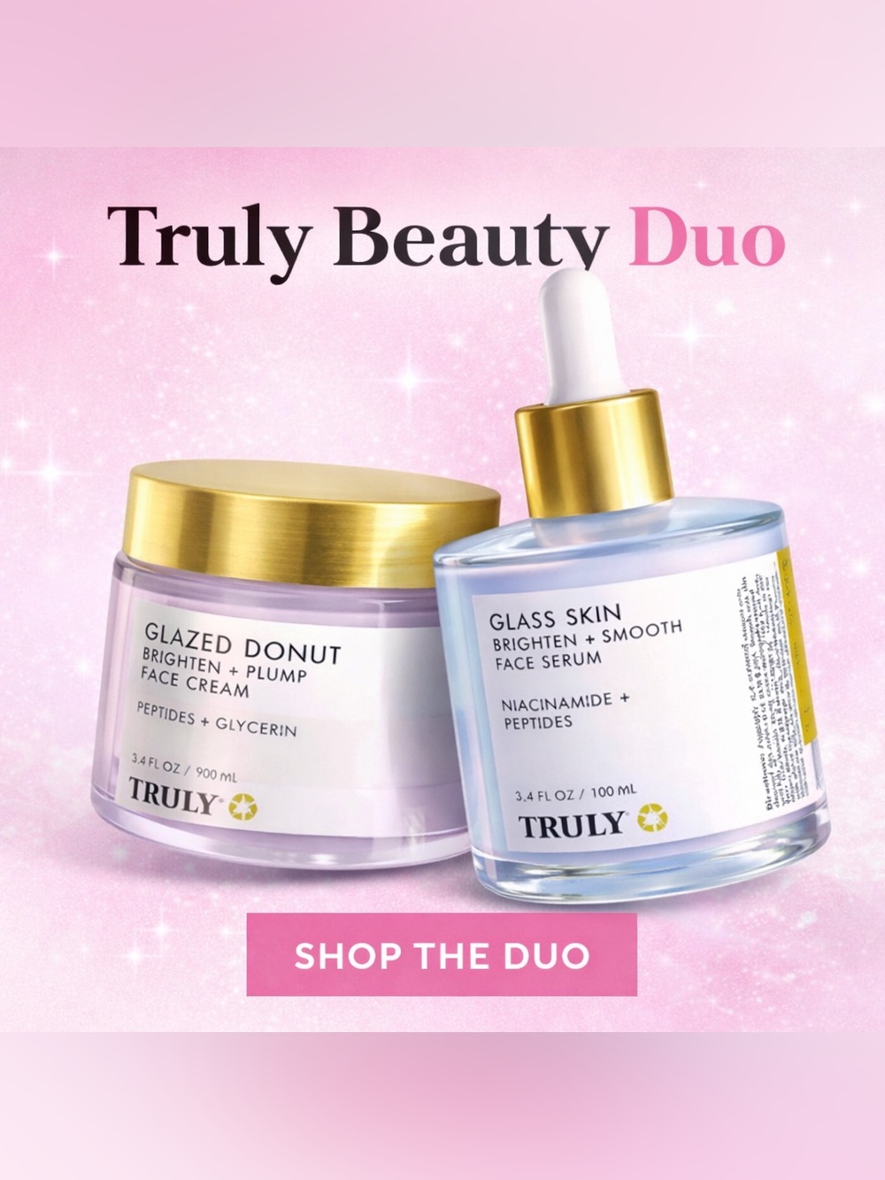 ✨ Truly Beauty Duo — “Glass Skin” Serum + “Glazed Donut” Cream — NEW in Box